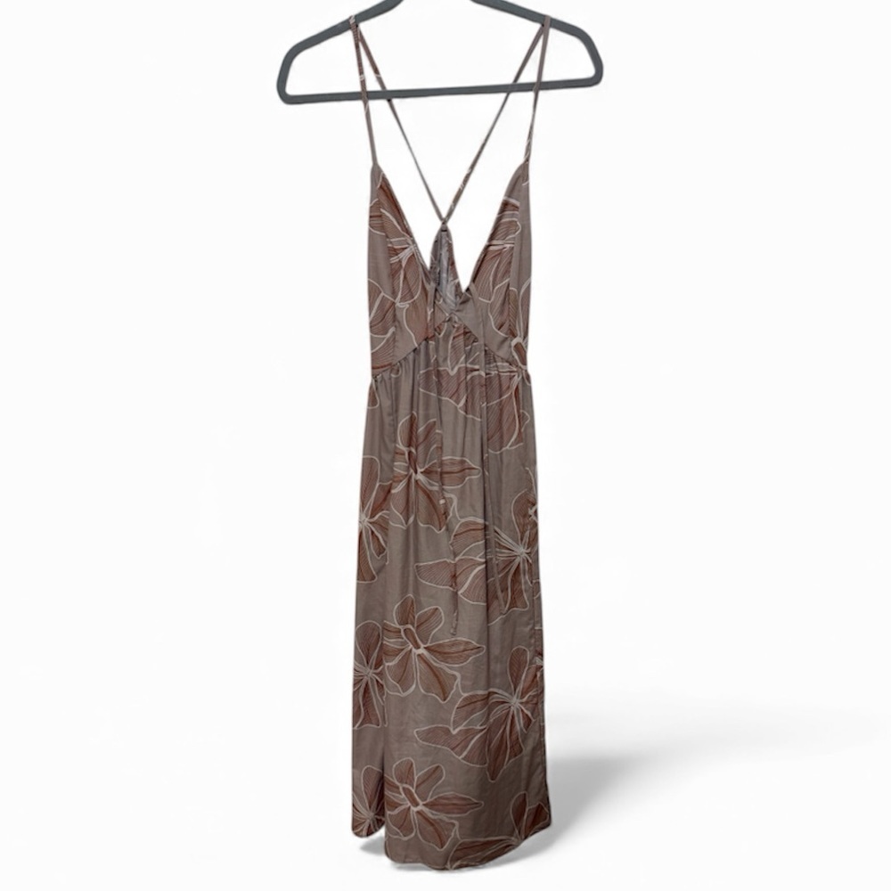 Floral Brown Maxi Dress